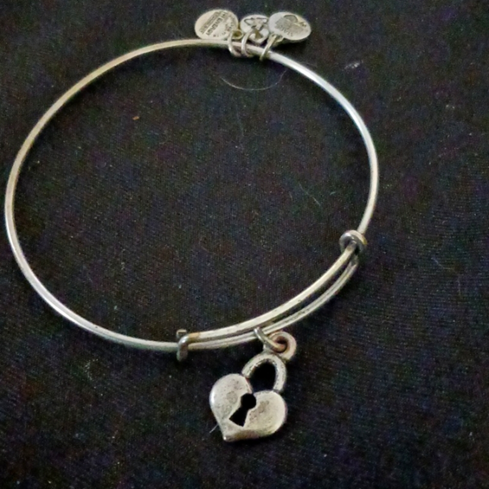 Alex and Ani heart with keyhole bracelet sterling silver